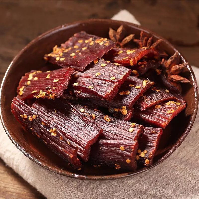 新疆手撕牦牛肉干五香味香辣味各1袋[250g/袋*2]